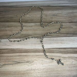 Rosary Necklace Religious Knotted Beads Black/Tan Rosaries Rope String Necklace